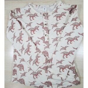 Kate Quinn Dino Henley Long Sleeve Shirt Kids‎ 7Y Organic Cotton Bamboo 2021